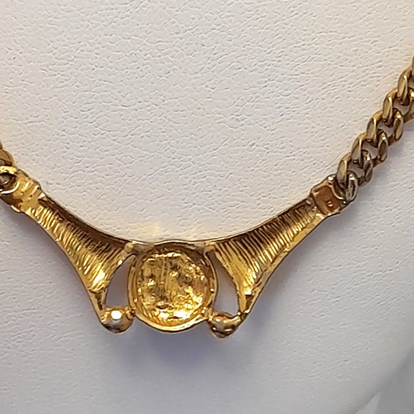 Park Lane Gold Tone Necklace with Circular Pendant/Crystals - Picture 7 of 7